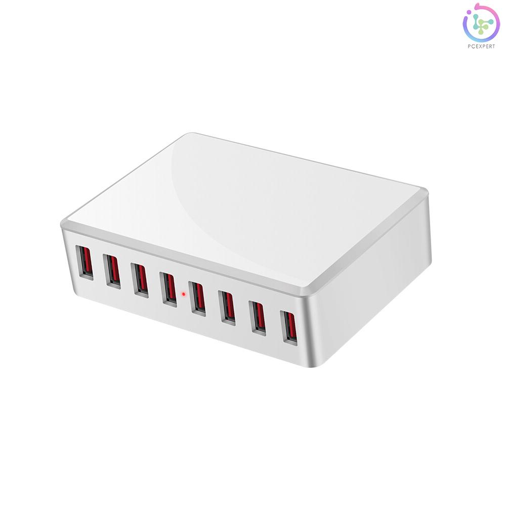 WLX-T9 8 Port USB Charger 40W Quick Charging Portable Charger Station for Mobile Phone/Tablet /Multiple USB Devices EU Plug