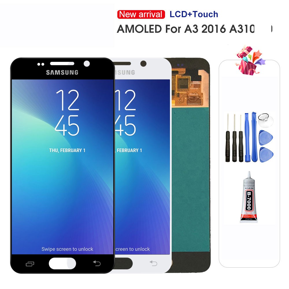 Màn hình cảm ứng LCD thay thế dành cho Samsung Galaxy A3 2016 F 0