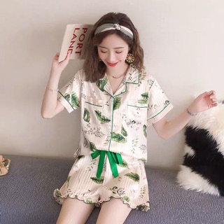 đồ bộ ngủ mặc ở nhà vải lụa mềm