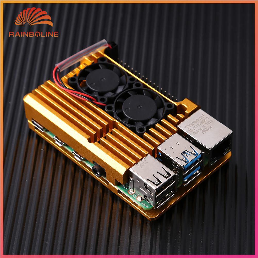 Bộ Vỏ Nhôm + Quạt Tản Nhiệt + Dụng Cụ Làm Mát Cho Raspberry Pi 4 Model B | BigBuy360 - bigbuy360.vn