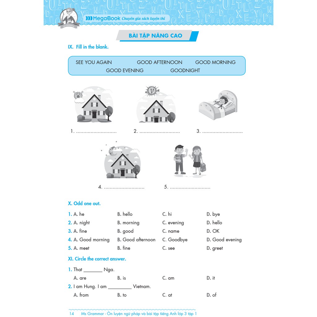 Sách Ms Grammar Ôn luyện Ngữ pháp và Bài tập tiếng Anh lớp 3 tập 1 MEGATH9503