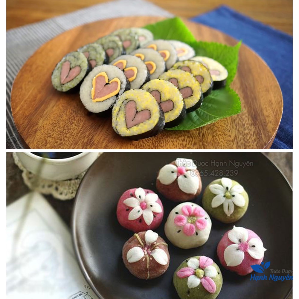 Combo 10 loại bột tạo màu thực phẩm tự nhiên  - Thảo Dược Hạnh Nguyên