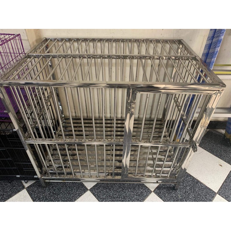 0899166686 Chuồng inox cho chó mèo Lớn 83x60x70cm