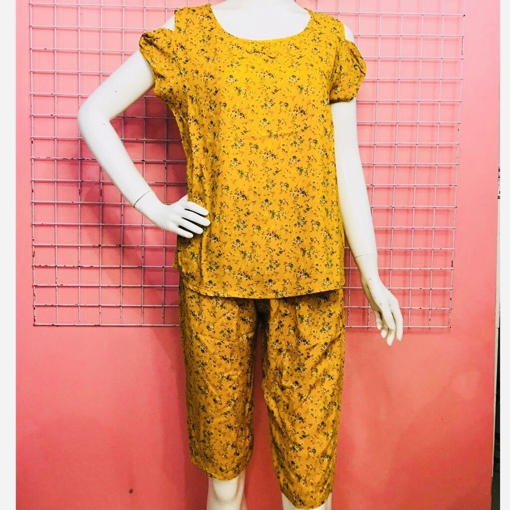 Đồ Bộ Nữ B06 VNXK Kiểu Dáng Lửng Vải Tôn Lanh Rớt Vai (ẢNH SHOP TỰ CHỤP) | BigBuy360 - bigbuy360.vn