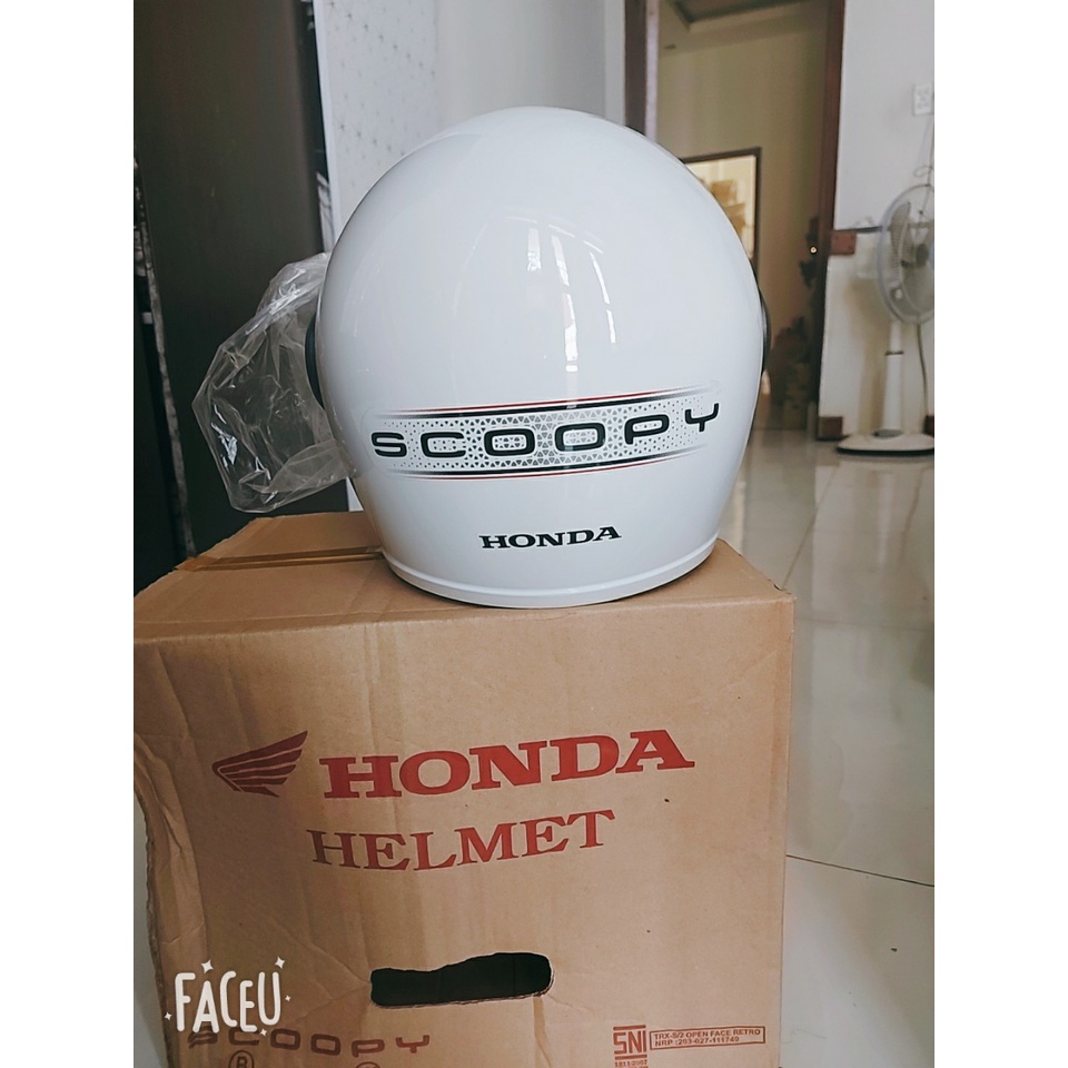 [Mã LIFEXANH03 giảm 10% đơn 500K] mũ/nón honda 3/4 nữ - nhập theo xe indo - trắng