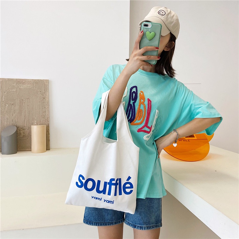 Ba Lô Dây Rút Cotton Canvas In Logo Mới Dành Cho Học Sinh