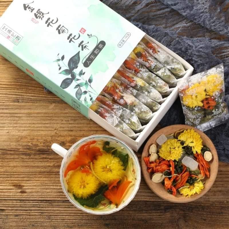 Combo trà hoa và trà quế viên