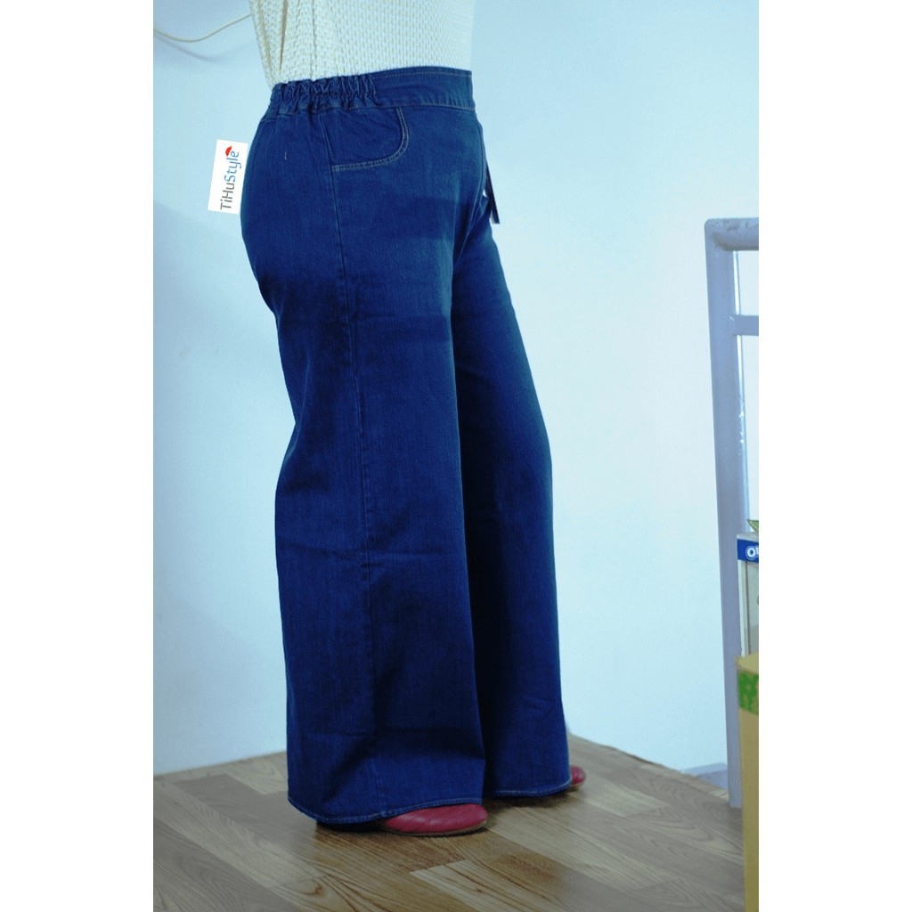 Váy chống nắng DẠNG QUẦN Jean cài nút lưng thun - TẶNG Lót Nón Bảo Hiểm -Hàng nhập khẩu