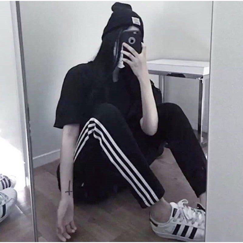 Quần 3 sọc suông Unisex bigsize 40-100kg