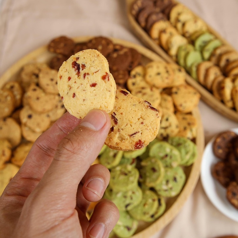 Bánh dinh dưỡng không đường Cookies Mắc ca vị dừa caramel - topping siêu hạt 250g, tốt cho sức khỏe