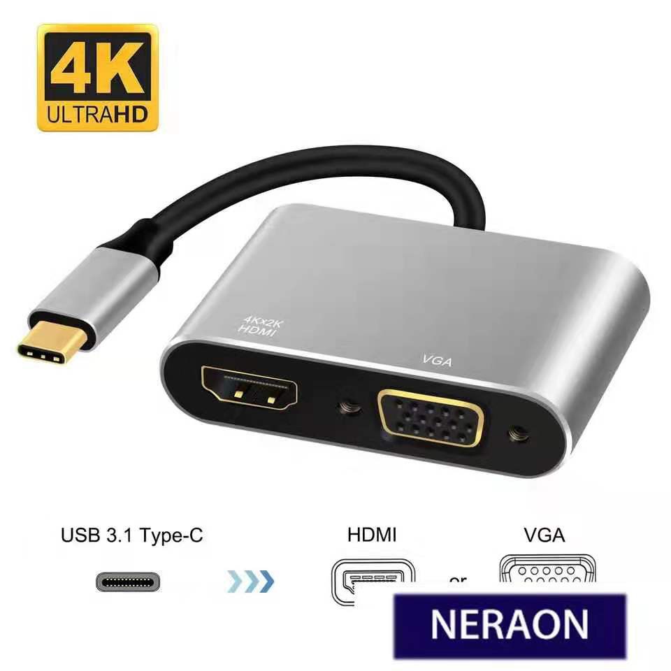 Huawei Dây Cáp Chuyển Đổi Từ Cổng Type-c Sang Hdmi + Vga