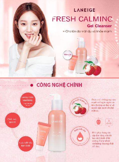 Sữa rửa mặt Laneige fresh calming gel cleanser