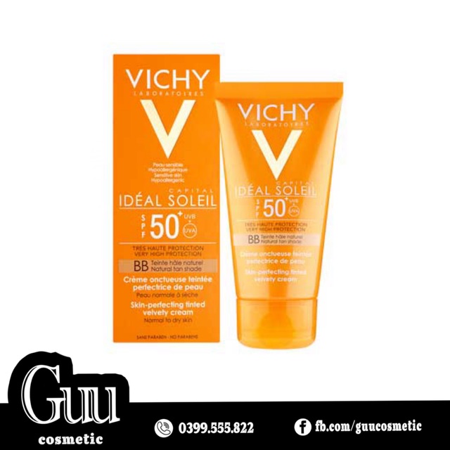 Kem chống nắng Vichy Ideal Soleil BB SPF50 50ml (có màu) - Guu