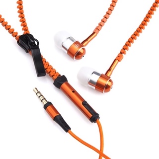 TAI NGHE NHÉT TAI DÂY DẠNG KHÓA KÉO THỜI TRANG CHỐNG RỐI JACK CẮM CHUẨN 3.5 CÓ MIC ĐÀM THOẠI ZIPPER EARPHONES