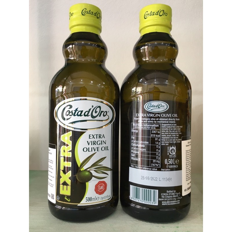 Dầu olive extra virgin 500ml