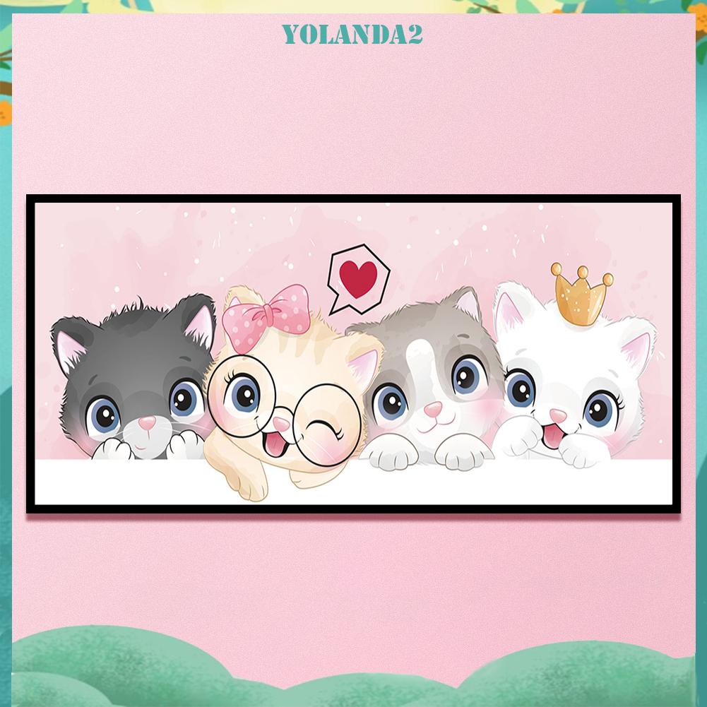 Tranh thêu chữ thập hình mèo con 11CT toàn bộ