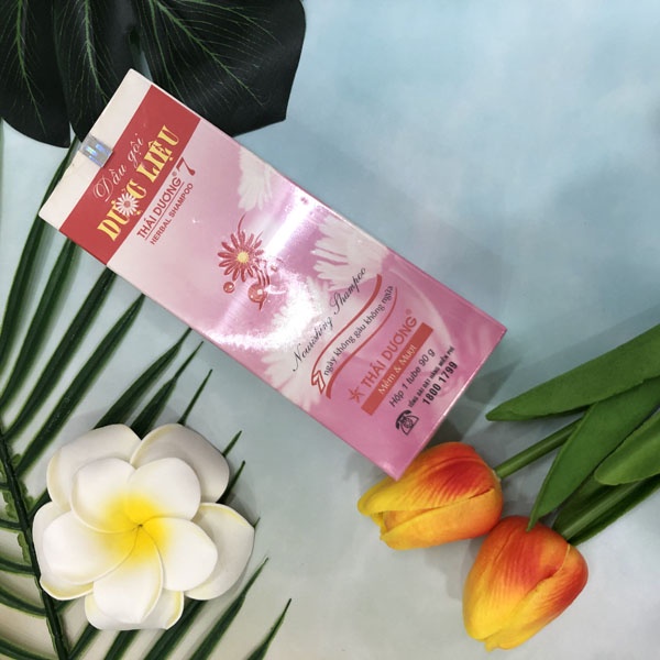 Dầu Gội Dược Liệu Thái Dương 7 Hồng Tuýp 90g / Dây 40 Gói  Tiện Lợi
