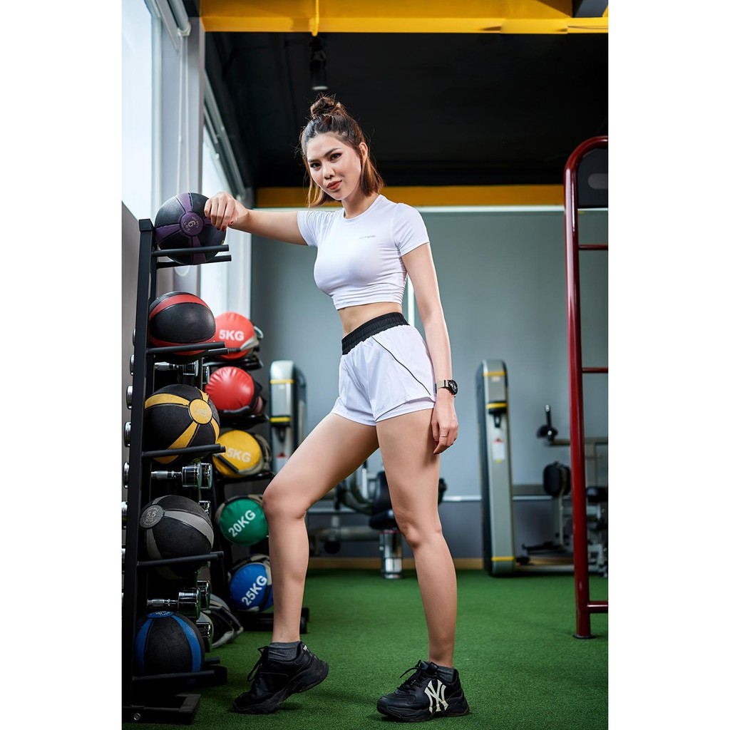 Áo Croptop Tập Gym Yoga Nữ ICADO AT1