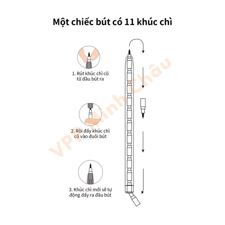 Bút Chì Khúc Deli C095 Màu Sắc Đẹp Ngòi Chì Nét Đậm Dễ Dàng Thay Ruột Khi Sử Dụng