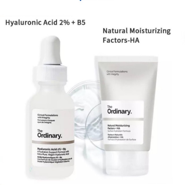 COMBO Cấp ẩm, dưỡng ẩm, phục hồi da chuyên sâu Serum Hyaluronic Acid 2%B5 + Kem dưỡng Natural Moisturizing Factors ha