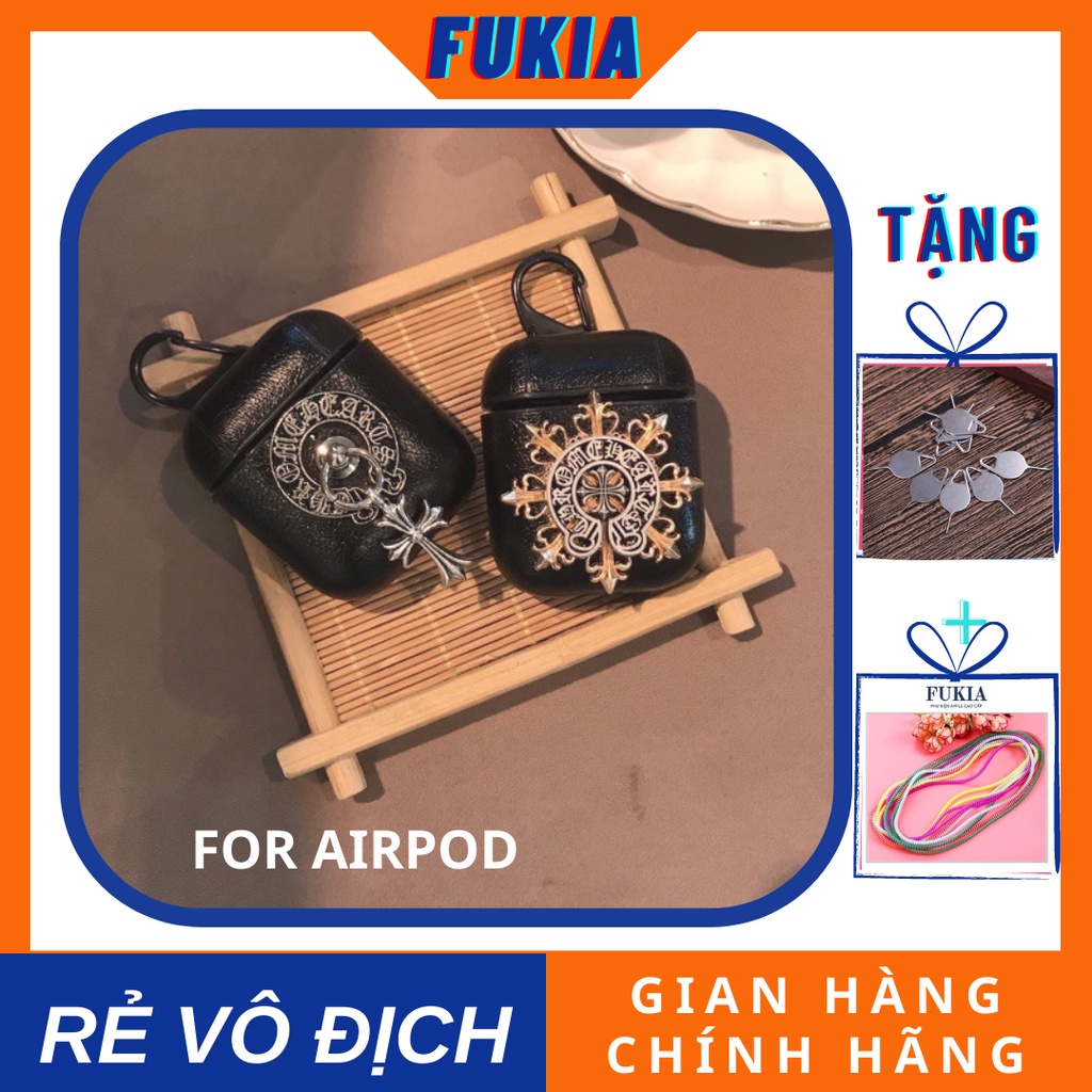 Vỏ airpod Chrome Heart hoạ tiết sao/thánh giá dành cho airpod 1/2 và airpod pro