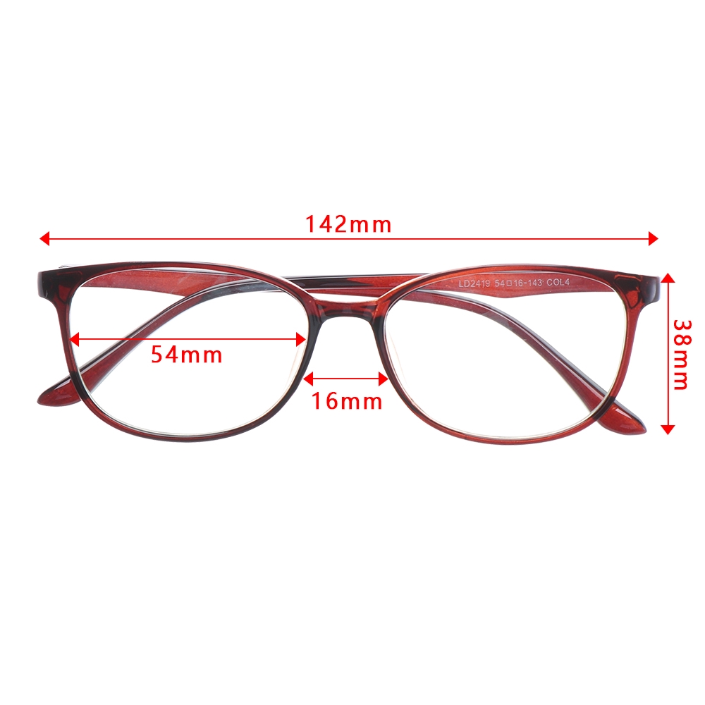 Mắt Kính Gọng Nhựa Trong Suốt Phong Cách Retro Thời Trang Unisex