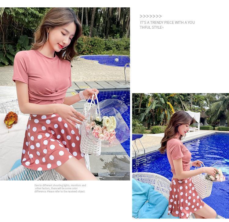 Swimsuit Dress Style Split Two Piece Conservative Small Breasts Set StudentinsSkin Slim Girl Spa Swimwear | BigBuy360 - bigbuy360.vn