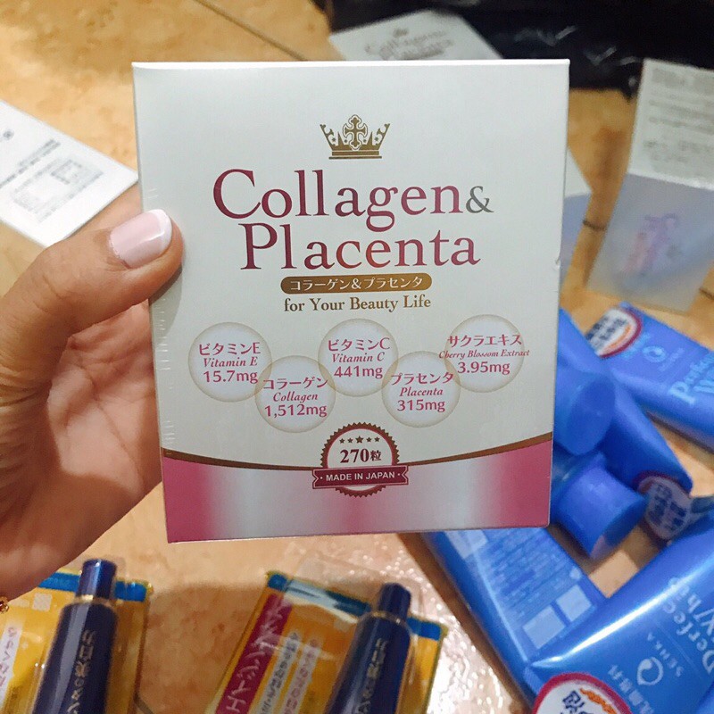 Viên Uống Trắng Da Collagen và Placenta Nhật Bản