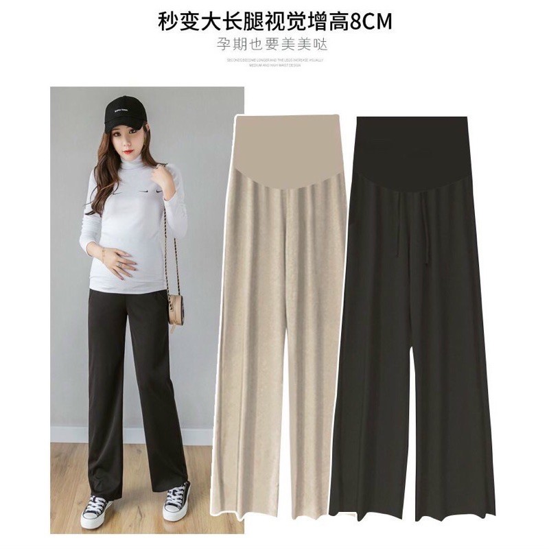 Quần Bầu Dáng Suông Thời Trang, Mềm Đẹp Trẻ Trung Cho Mẹ Bầu Mặc 4 Mùa - QD04