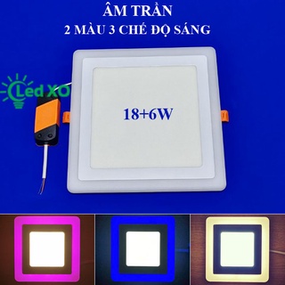 Đèn led vuông âm tường viền màu. công suất 24w
