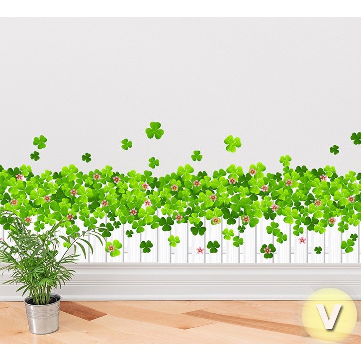 Decal dán tường Cỏ 3 lá