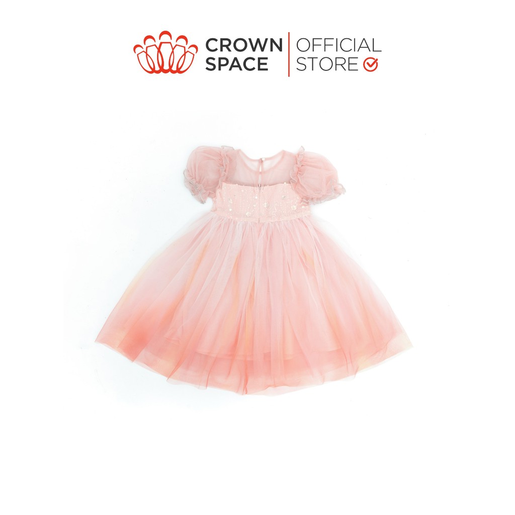 Váy Đầm Công Chúa Bé Gái Chính Hãng CROWN KIDS CKGS3810901.P Cho Bé Gái Size 5-9