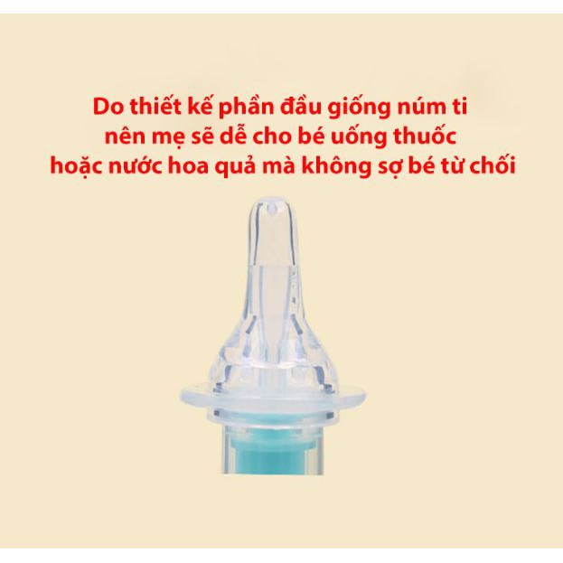 Dụng cụ giúp bé uống thuốc, nước trái cây tiện dụng, an toàn