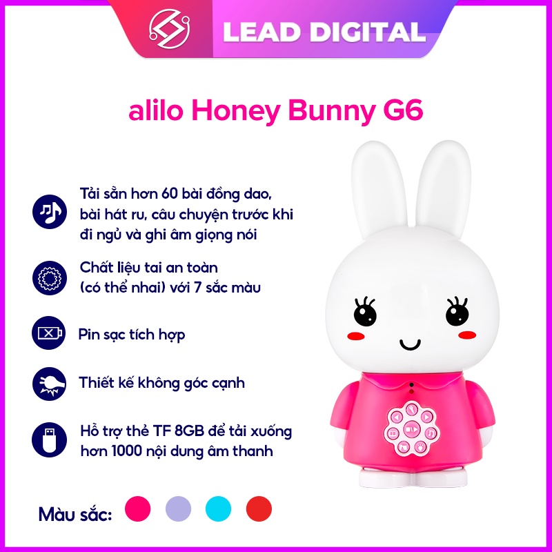 Đồ Chơi Phát Nhạc Alilo Honey Bunny G6 - Máy Phát Nhạc - kể chuyện cho bé