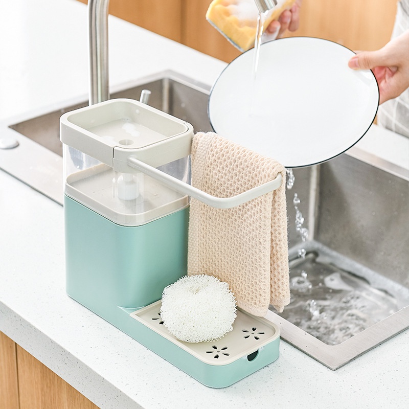 Hộp đựng nước rửa chén có giá treo tiện lợi