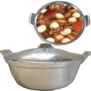 Niêu cơm gang 20cm đúc nguyên khối Bắc Bộ loại trơn hoặc nhám