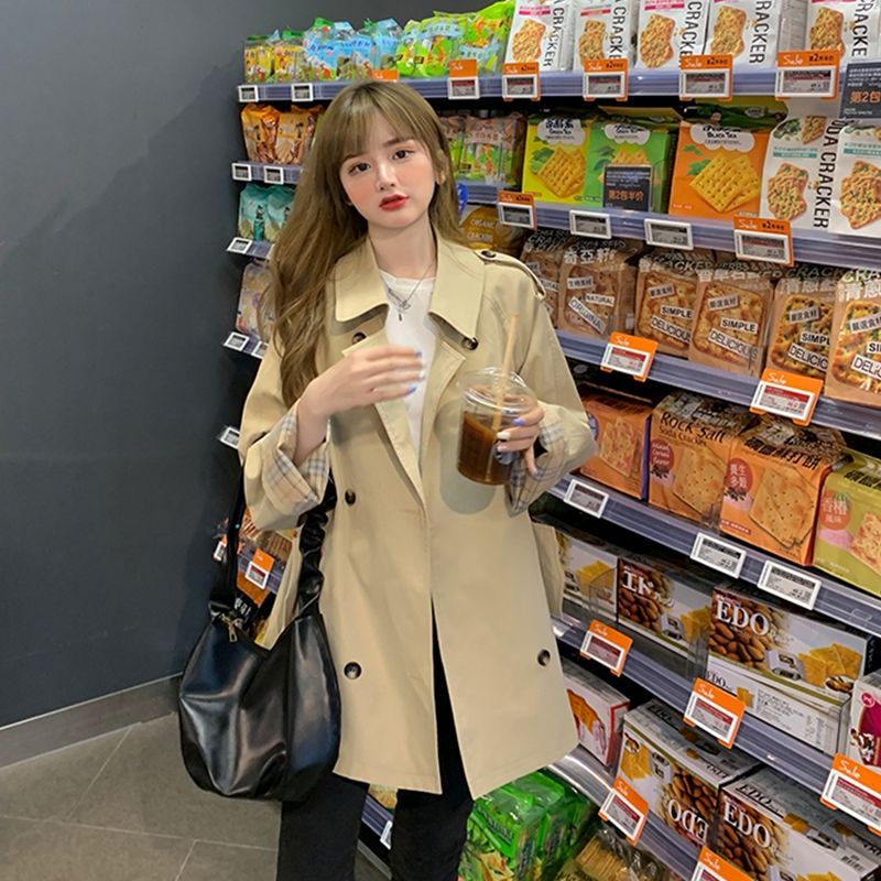 Áo Khoác Gió Tay Dài Dáng Rộng Cổ POLO Thiết Kế Mới Thời Trang Theo Phong Cách Hàn Quốc