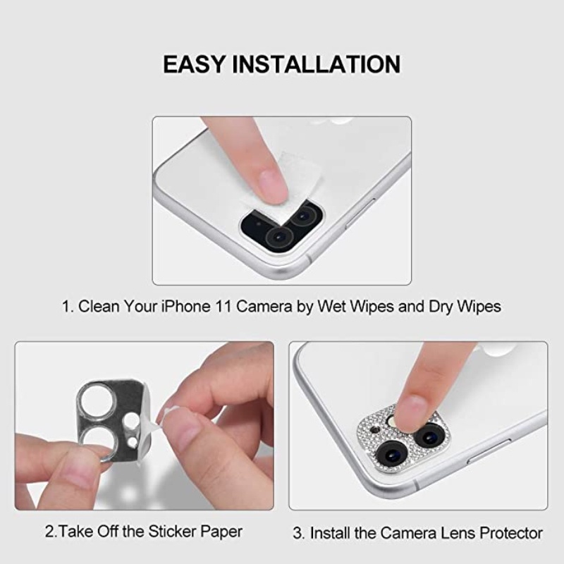 Vòng bảo vệ ống kính máy ảnh đính đá lấp lánh cho iPhone 13 Pro Max