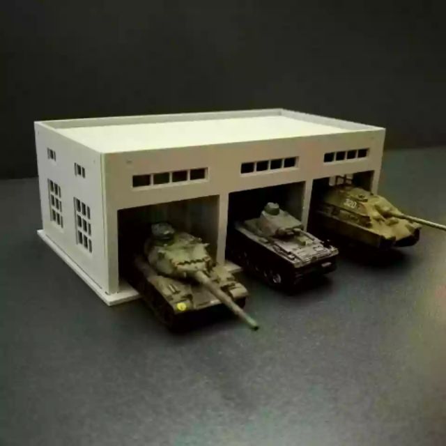 Mô hình nhà chứa xe tỷ lệ 1/72