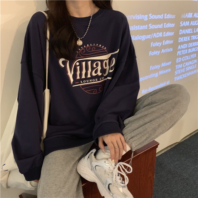 Áo Sweater Tay Dài Dáng Rộng Phong Cách Hàn Quốc Xinh Xắn Dành Cho Nữ | BigBuy360 - bigbuy360.vn