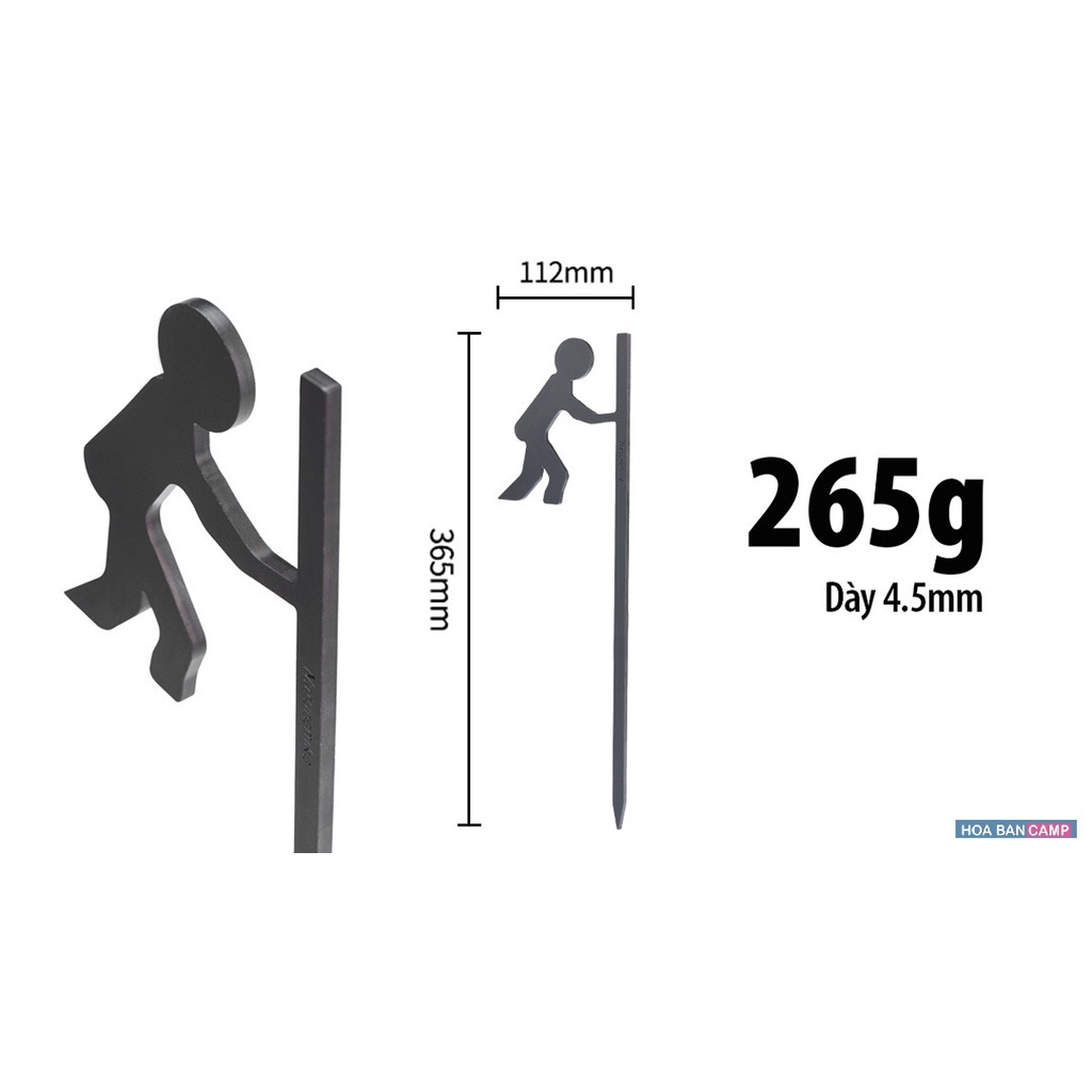 Cọc Lều Hình Nhân Sắt NatureHike NH20ZP081