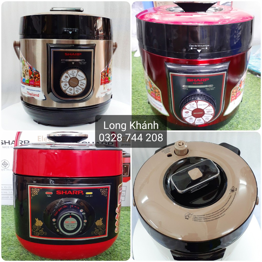 Nồi áp suất Sharp KS-280V (6.0L), KS-280S (6.0L) và KS-132 (3.2L), BH 12 tháng