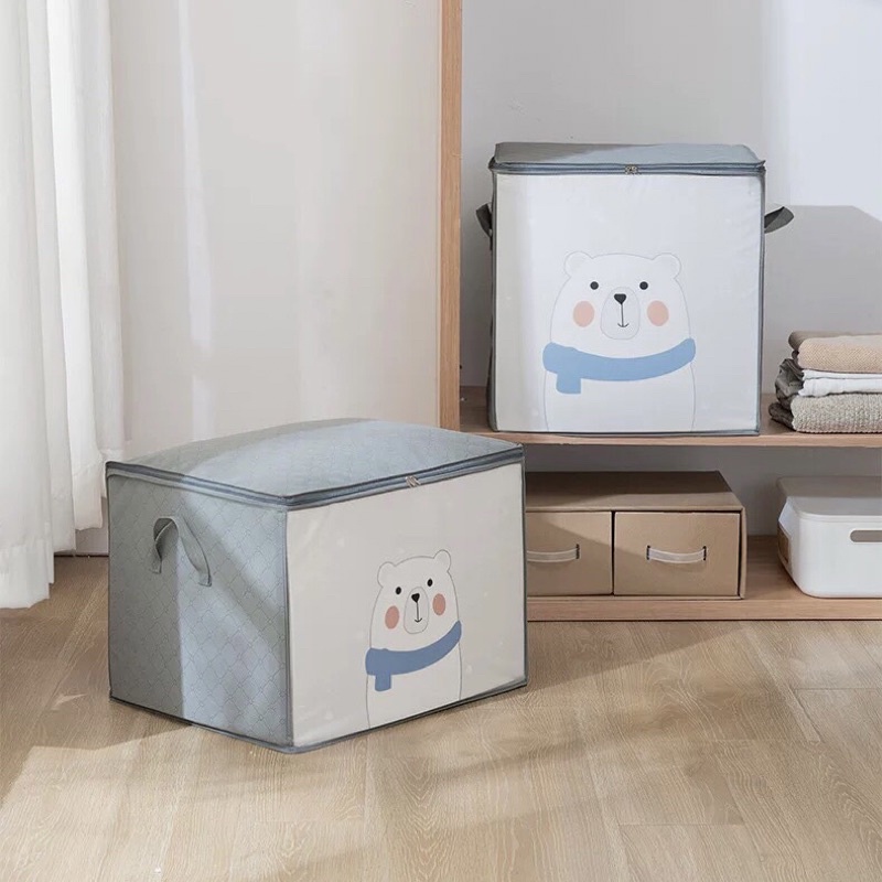 Set 3 túi vải đựng đồ chăn màn quần áo size đại to