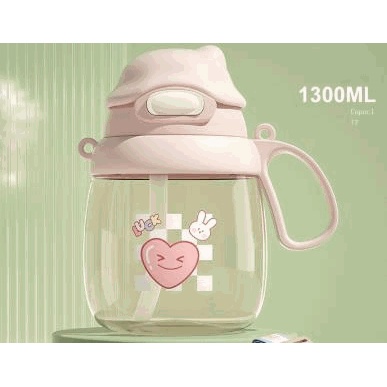 Bình Nước Dung Tích Lớn Có Ống Hút Dành Cho Trẻ Em