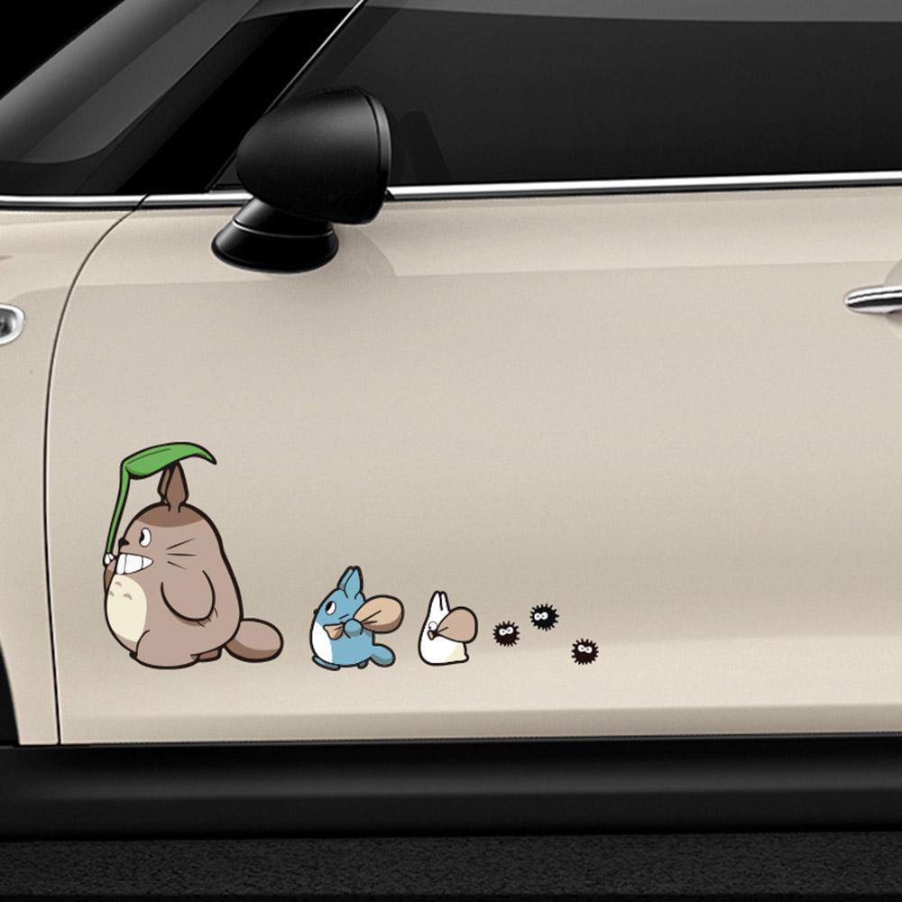 Miếng Dán Trang Trí Xe Hơi Hình Totoro Phản Quang Vui Nhộn