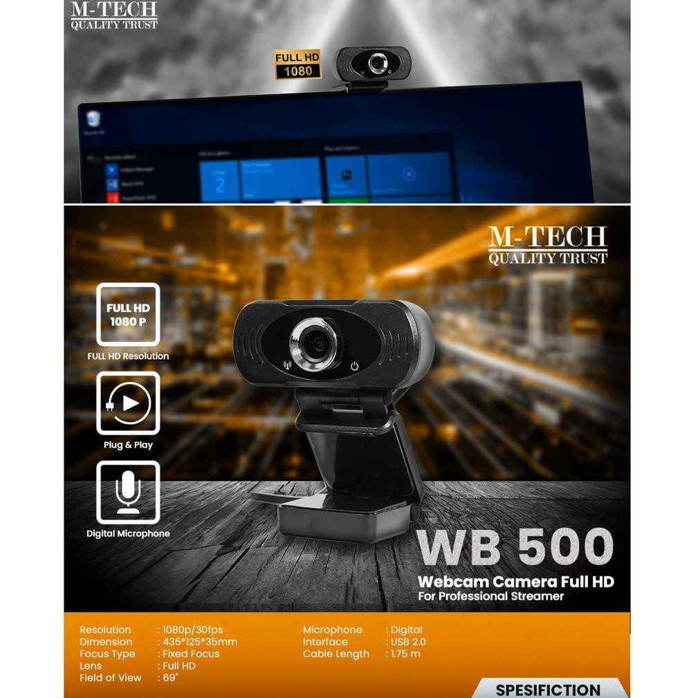 Webcam M-tech Wb500 Full Hd 1080p Kèm Micro | BigBuy360 - bigbuy360.vn
