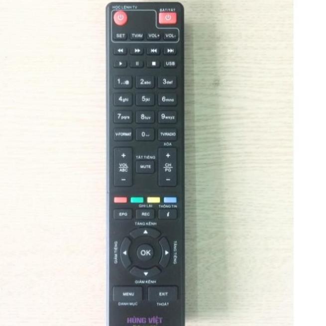 Điều khiển học lệnh TV thông minh DVB - điều khiển hùng việt dùng được cho tất cả các đầu thu hùng việt