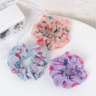 INS Cúc Scrunchies Dây Buộc Tóc Hoa