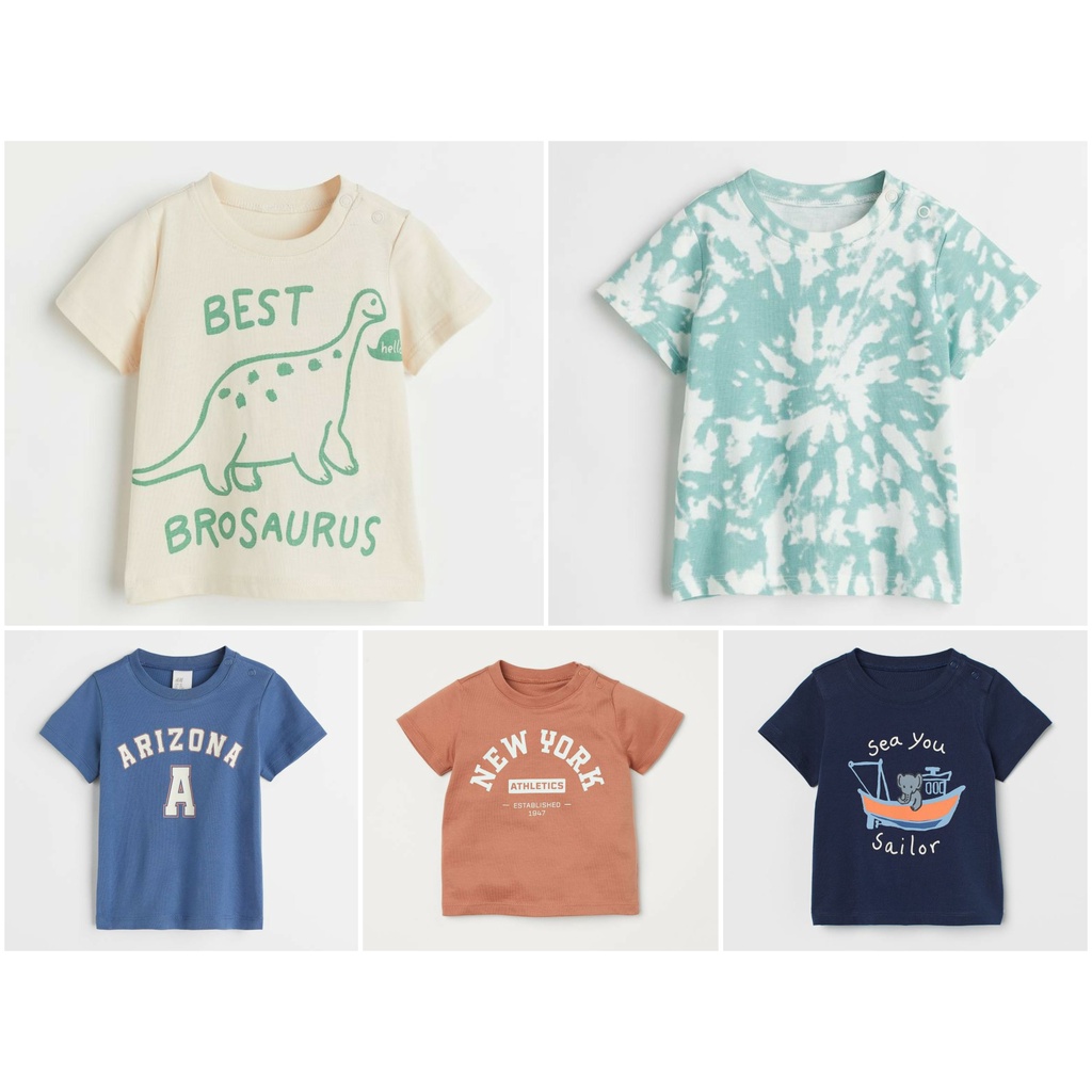 Áo phông trắng Best baby cờ Mỹ HM H&amp;M_hàng chính hãng authentic