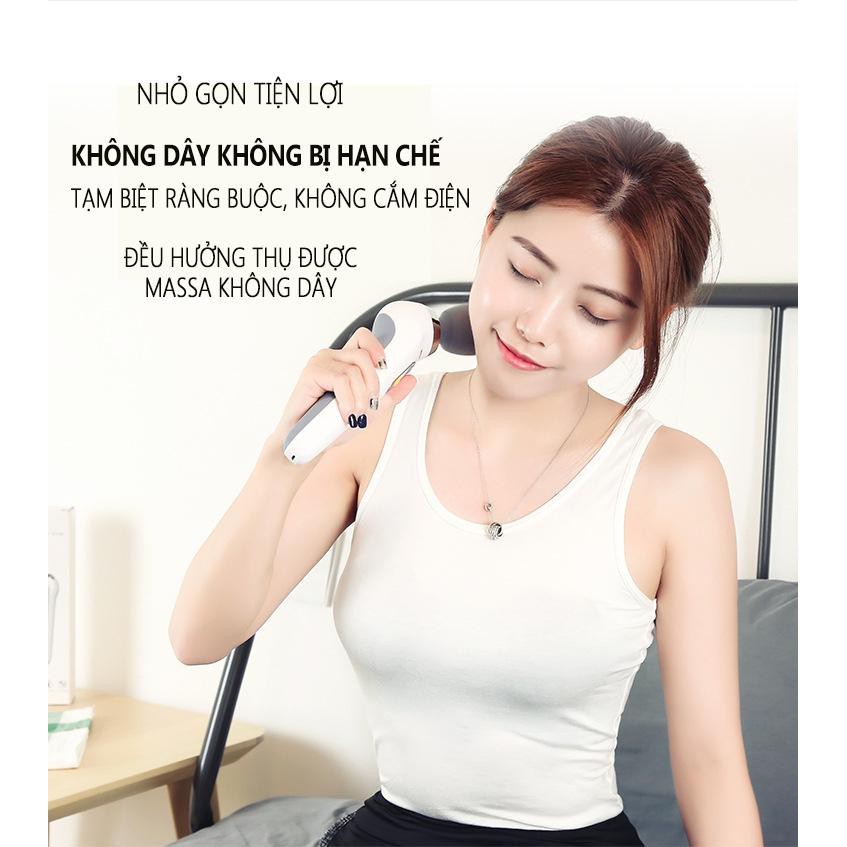Máy massage toàn thân mini đa năng tay cẩm, rung động massage cơ bắp toàn thân